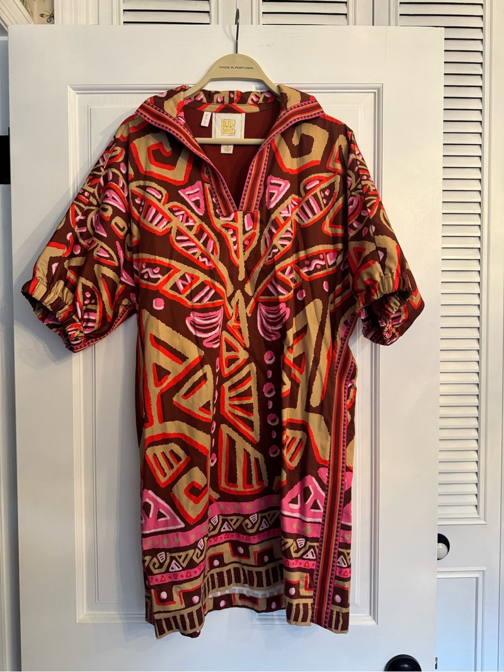 Emily McCarthy Poppy Dress in Tribal Palm - Size S